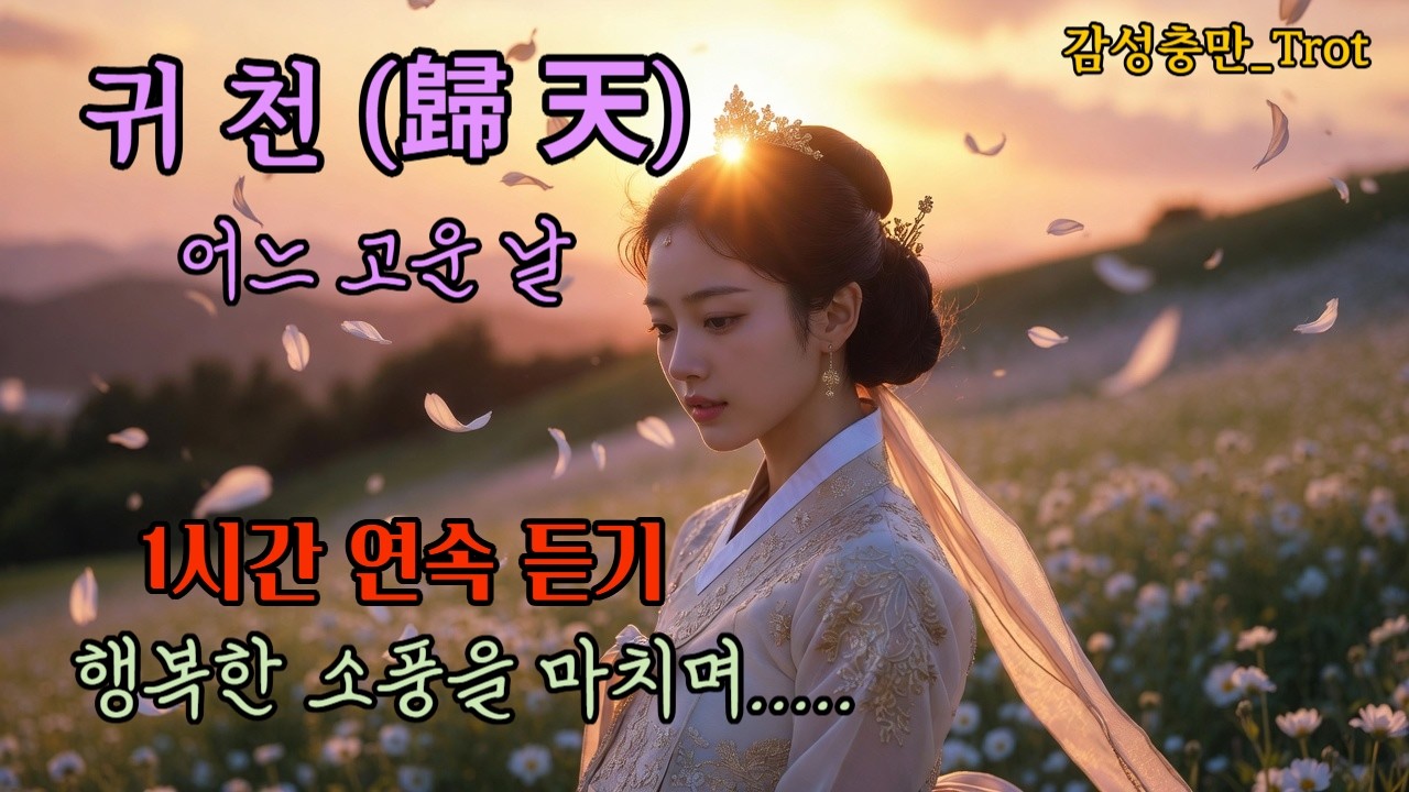가슴 시리게 애절한 슬픈 트로트_귀천(歸天)_어느 고운 날 1시간 연속듣기 #트로트 #k-trot #감성트로트 #애절한노래 #슬픈노래 #슬픈트로트 #트로트모음 #1시간연속듣기