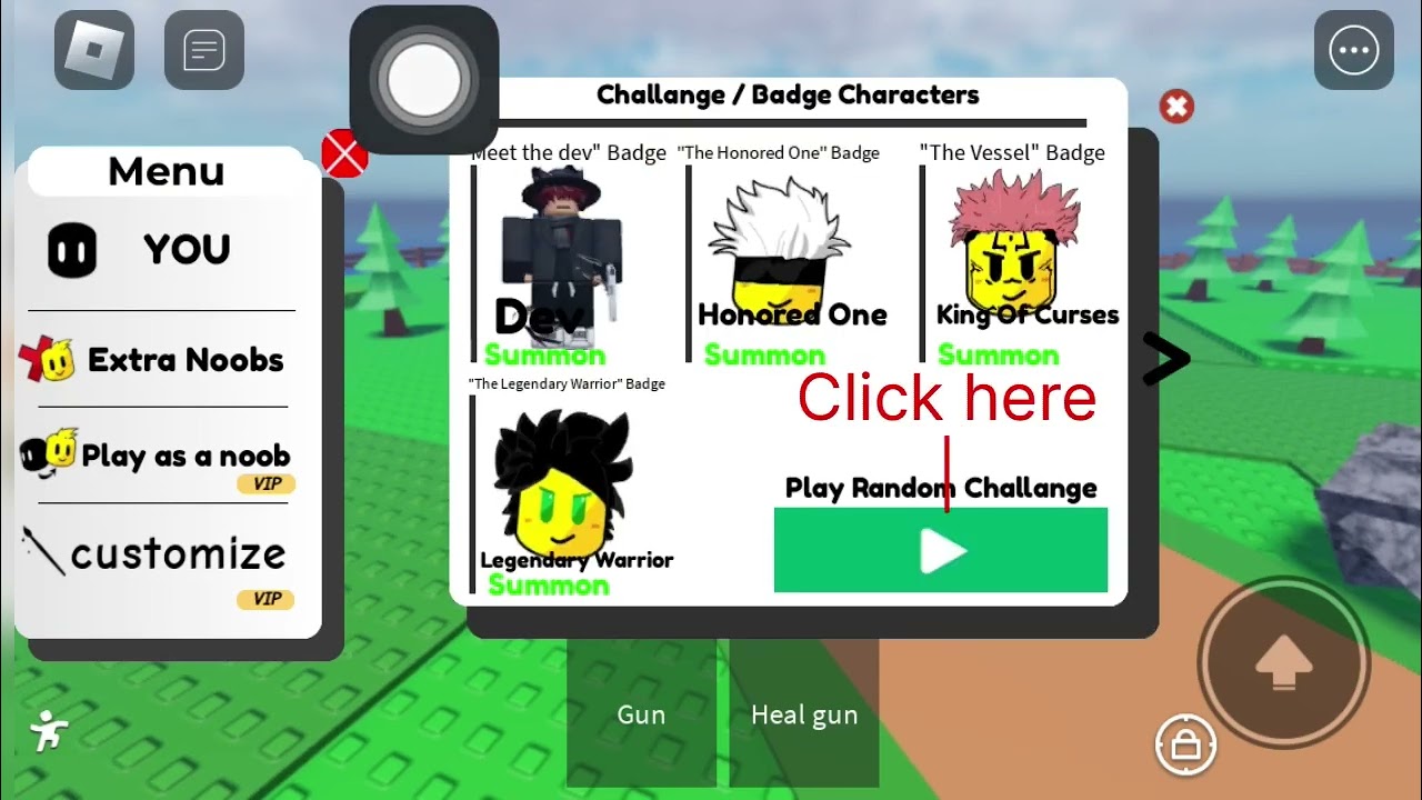 Roblox Noob Battleground : Classic tutorial on how to do challenge and get special summon