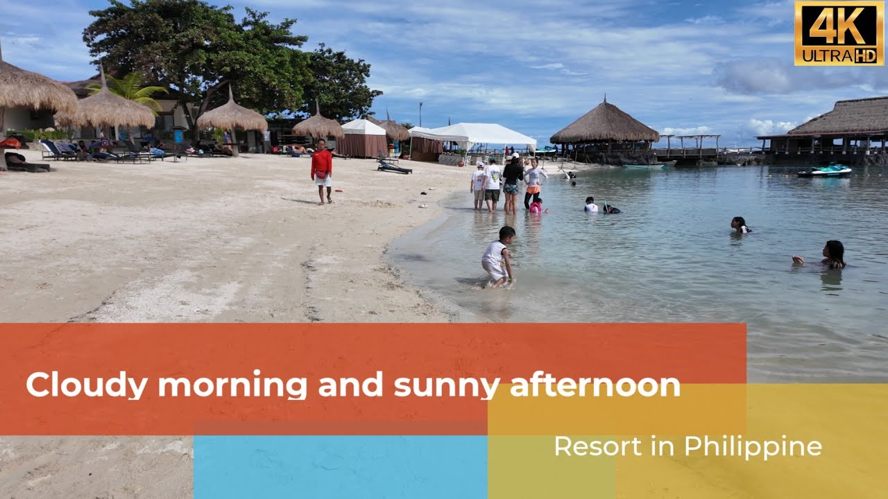 Cloudy morning in Philippine, Mactan, cebu island walking tour