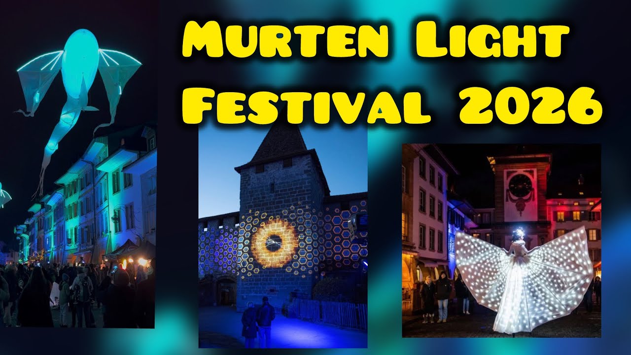 A Magical Night in Murten🇨🇭Switzerland  | Light Festival 2026 
