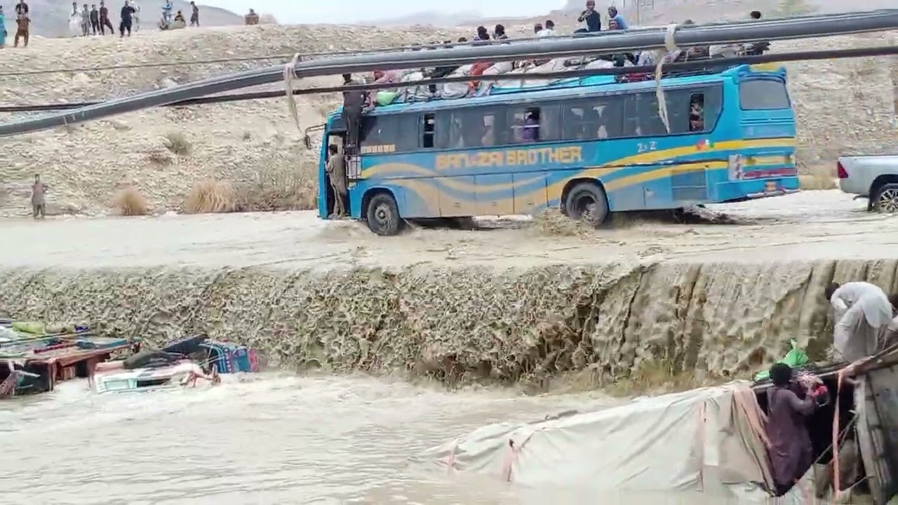River of water after rain bolan balochistan