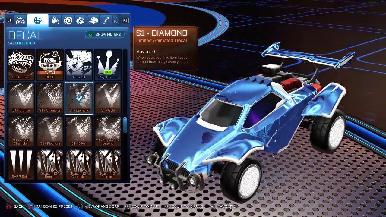 ALL SEASON 1 COMPETITIVE REWARDS!!! - ALL RANKED REWARDS SEASON 1 ROCKET LEAGUE - SUPERSONIC LEGEND!