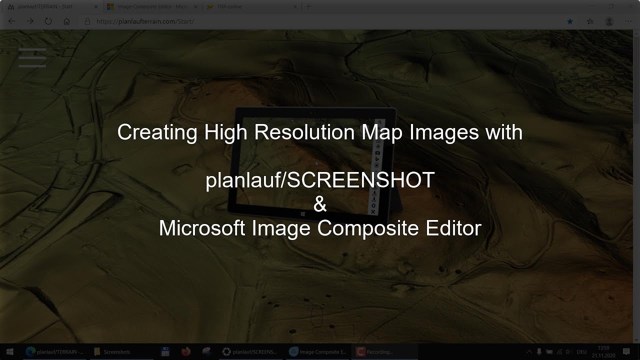 Image Stitching - Creating High Resolution Map Images