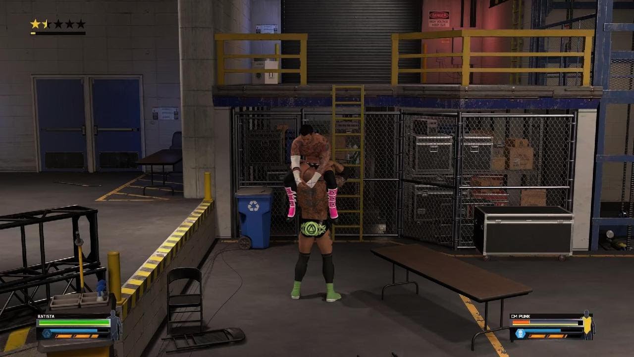 WWE2K25 Batista Vs CM Punk brawl match