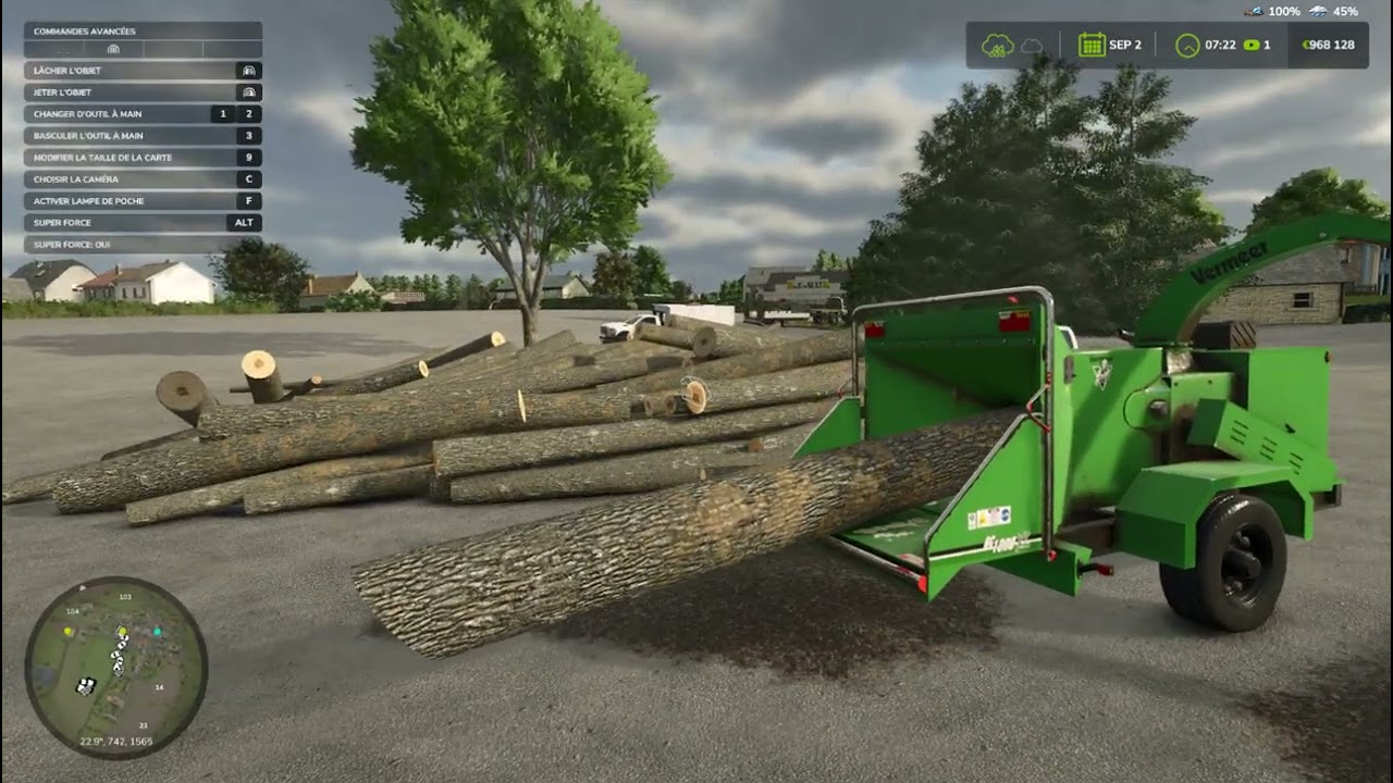 Fs 25 c'est parti pour du copeau de bois