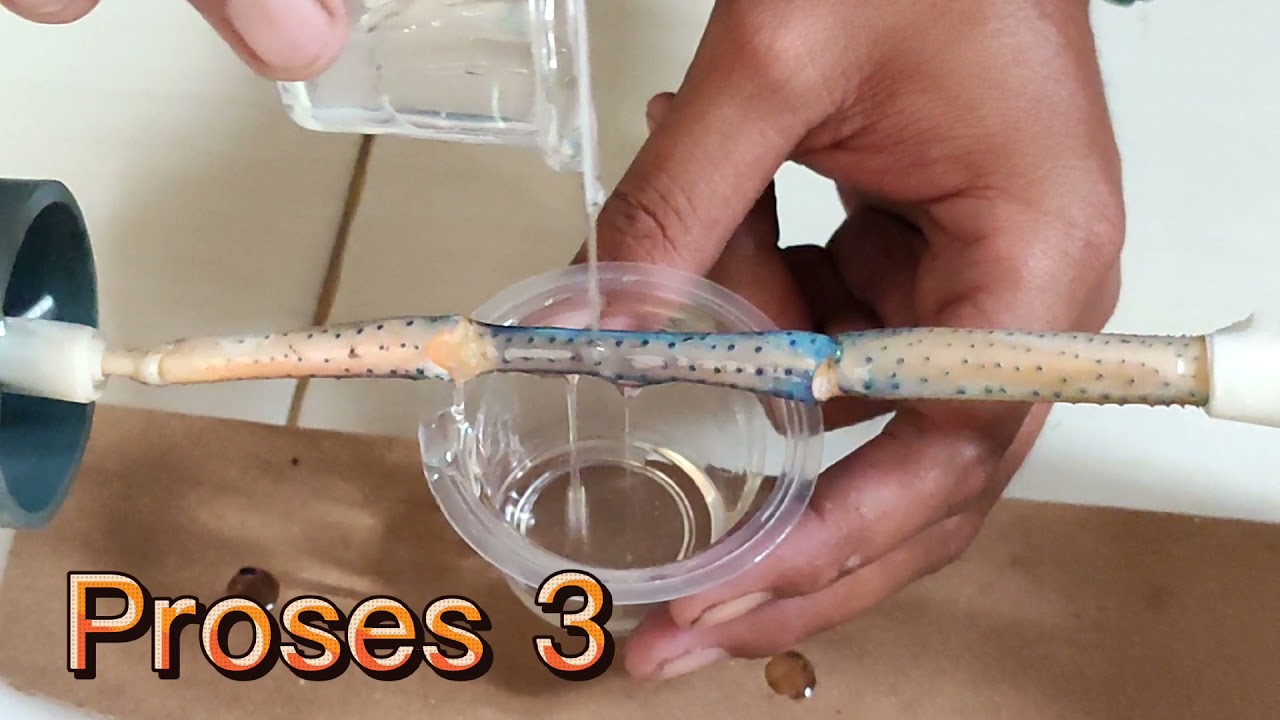 TUTORIAL membuat gagang pancing dari capit udang