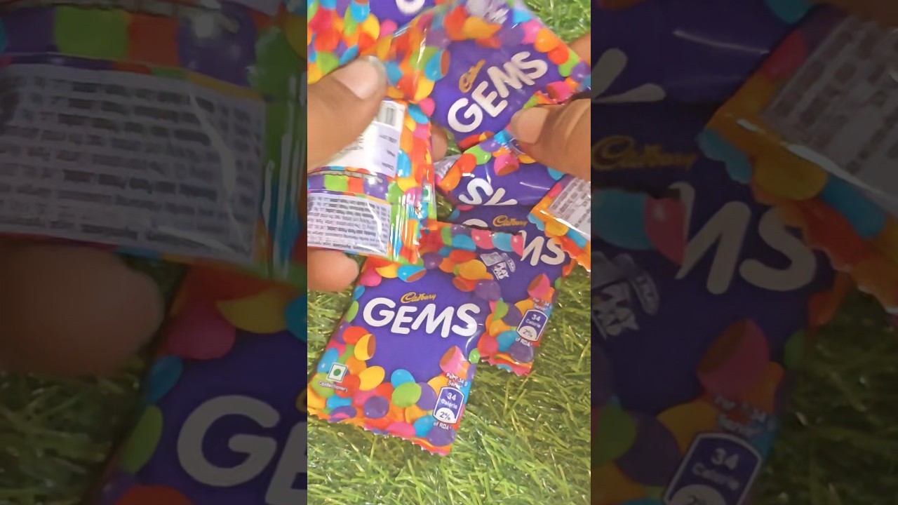 GEMS Lot 😀 #drymilk #chocolate #candyopening #jamez #satisfying #5starchocolate #gems #gemstone