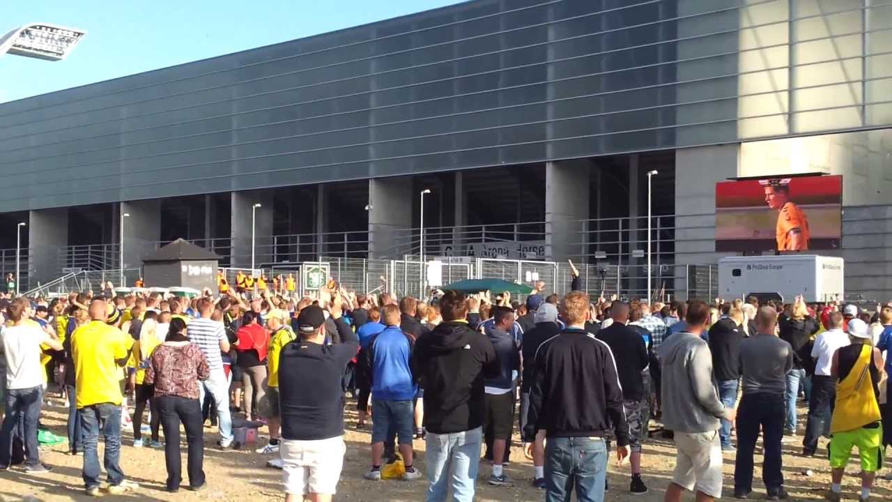 Brøndby sejr i Horsens - målet udenfor stadion.