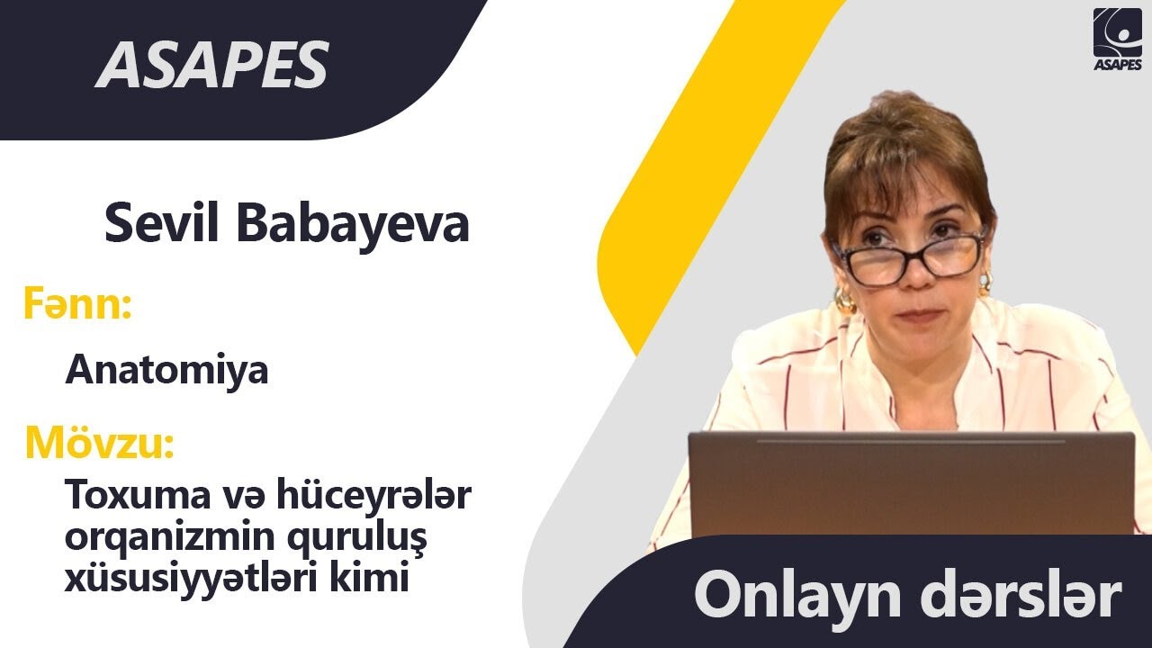 ONLAYN DƏRSLƏR | Anatomiya - Toxuma və hüceyrələr orqanizmin quruluş xüsusiyyətləri kimi