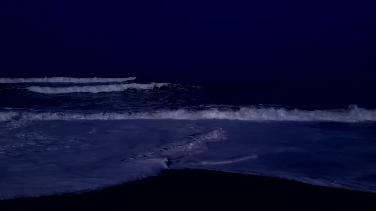 Ocean Sounds for Serenity | Soft Rolling Waves and Night Sea Air for Restful Sleep