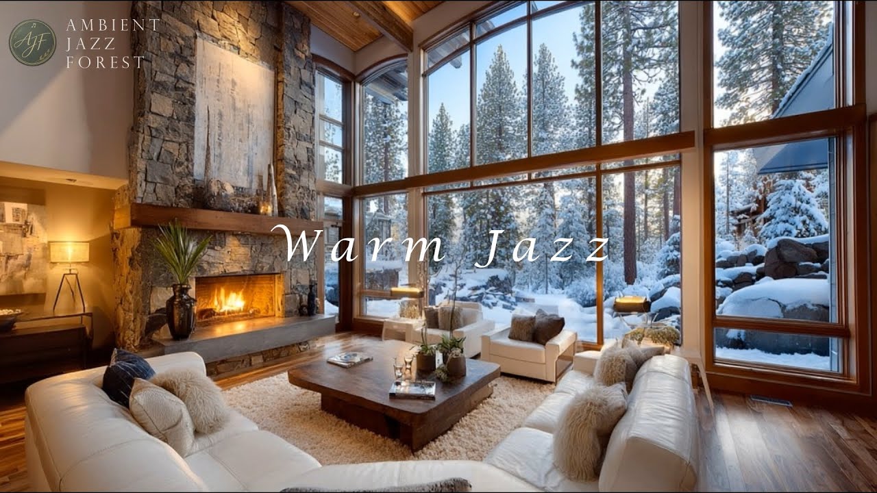 【Jazz BGM】森のなかのコテージで温かなジャズを聴く | Winter Jazz Piano for Work