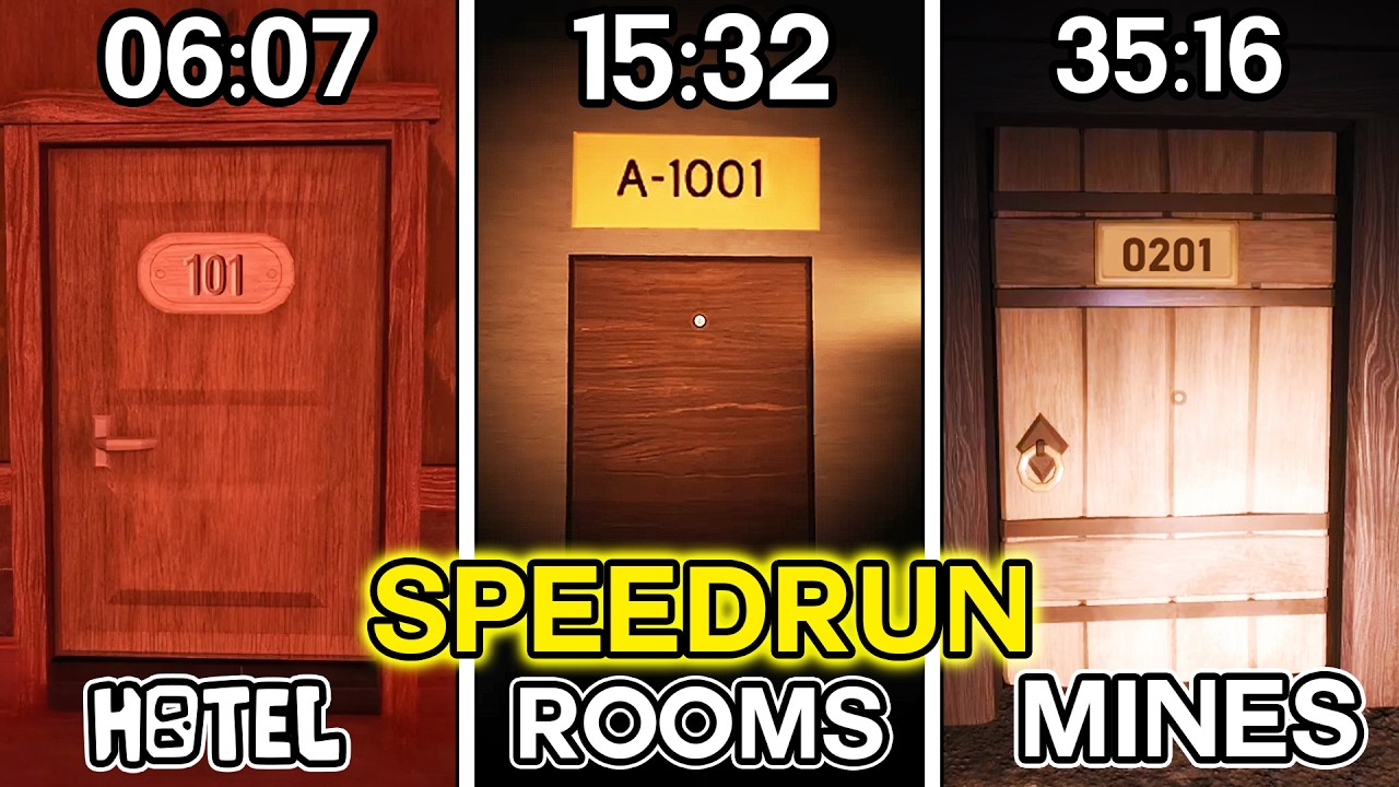 I FOUND 201 DOOR ! │DOORS FLOOR 2 BACKDOOR + ROOMS + HOTEL +THE MINES WORLD RECORD SPEEDRUN  ROBLOX