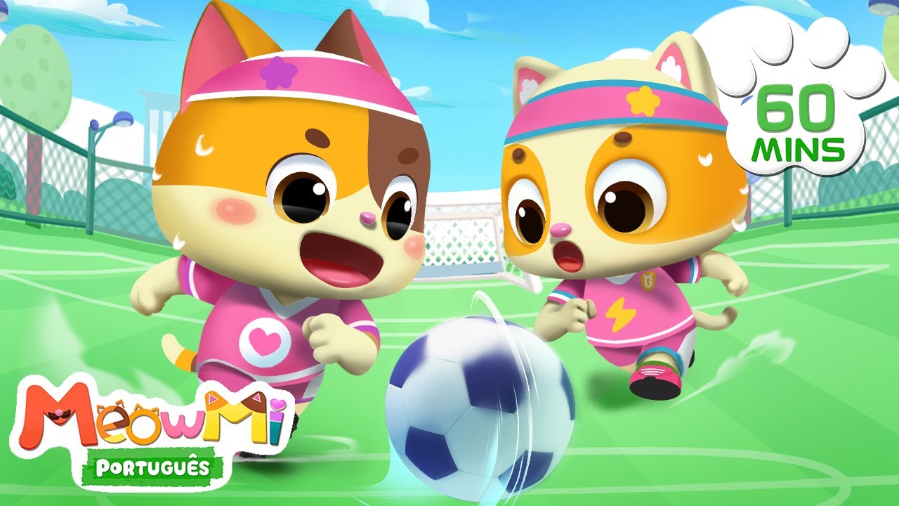 🐱 Show da Fam&iacute;lia Gato - Beb&ecirc; Timi e Mimi Jogam Futebol ⚽  | 1 Hora | M&uacute;sicas Infantis e Desenhos