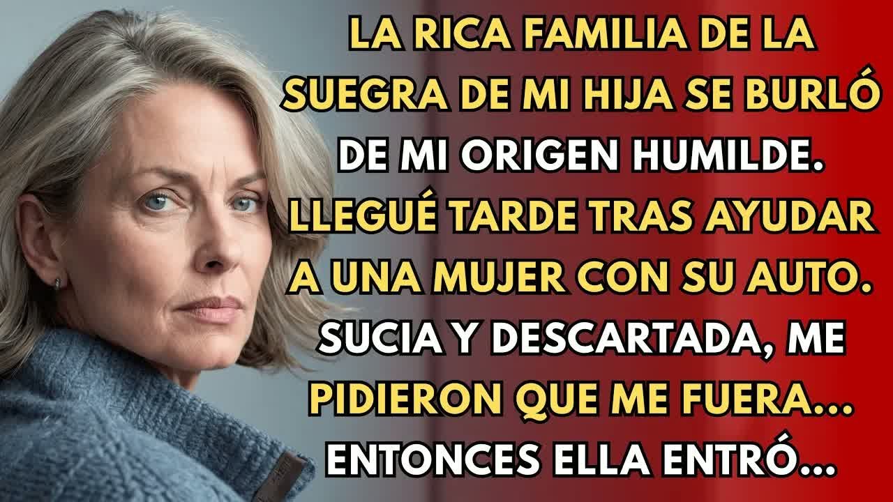 Llegué tarde a la fiesta de la suegra de mi hija porque ayudé a una millonaria