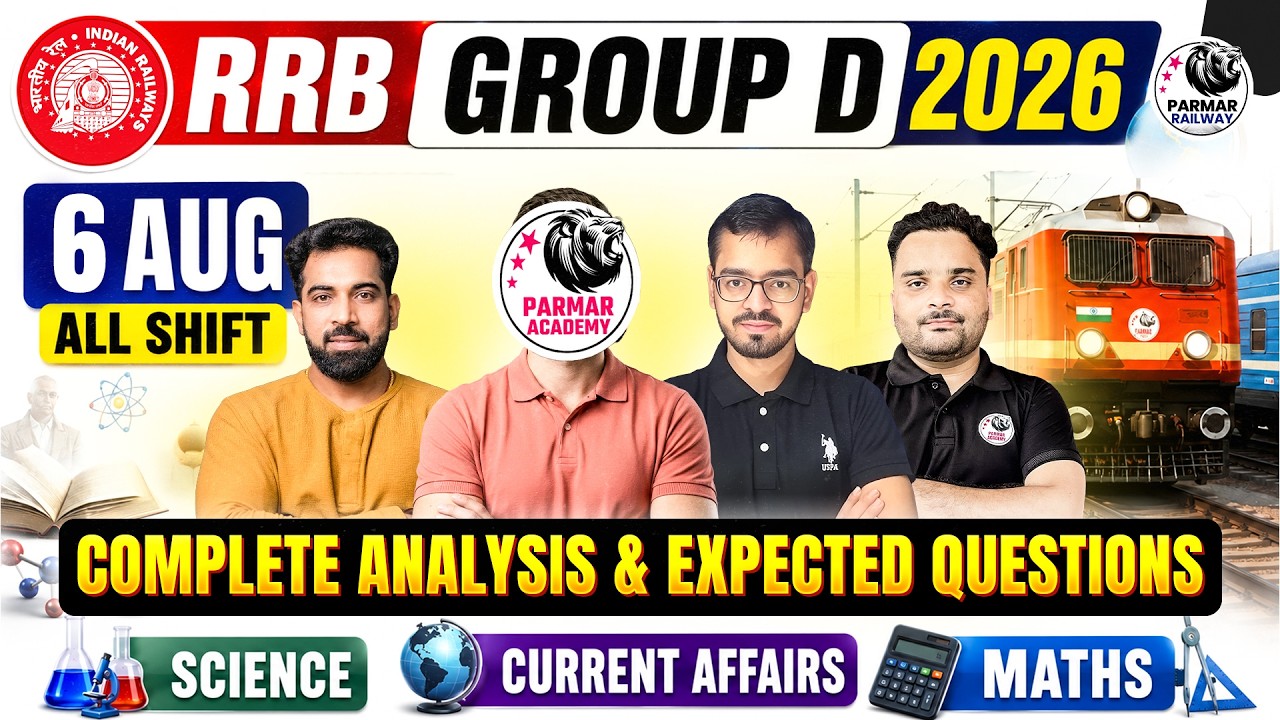 RRB GROUP D 2026 | 6 AUG | All Shifts GK & MATHS REVIEW | PARMAR RAILWAY