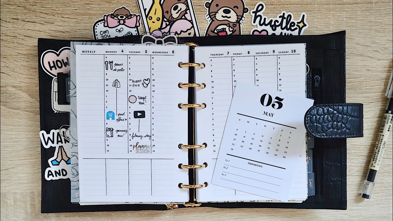 *My New A6 Ring Planner Setup* | Black Mat Croco