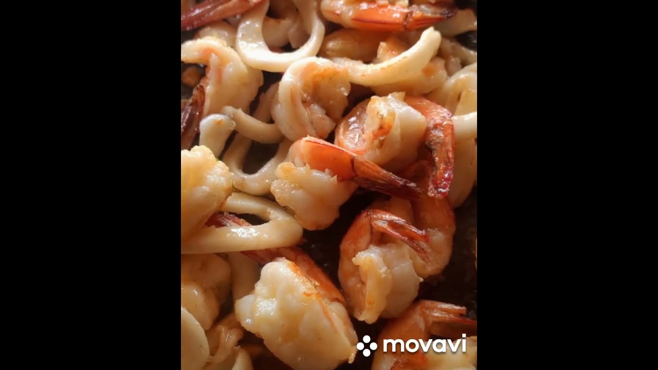 saut&eacute; calamars av crevette 🦐