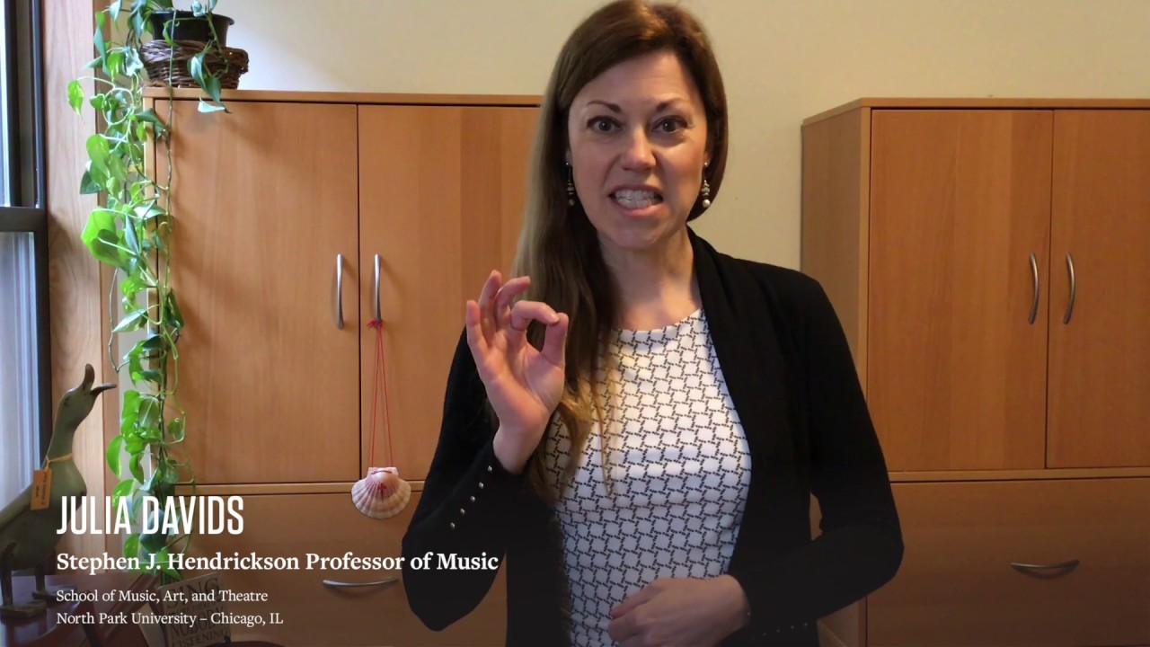 A vocal warm up with Dr. Julia Davids, North Park University