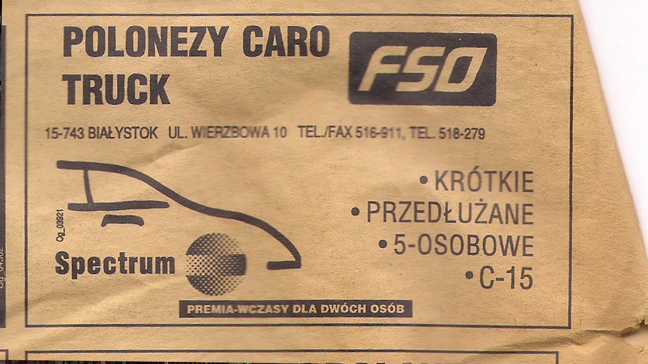 Stare reklamy FSO Polonez, Żuk, Jelcz, Star, Lublin, Andoria - Białystok lata 90
