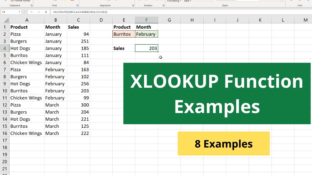 Excel XLOOKUP Function Examples - 8 Useful XLOOKUP Examples
