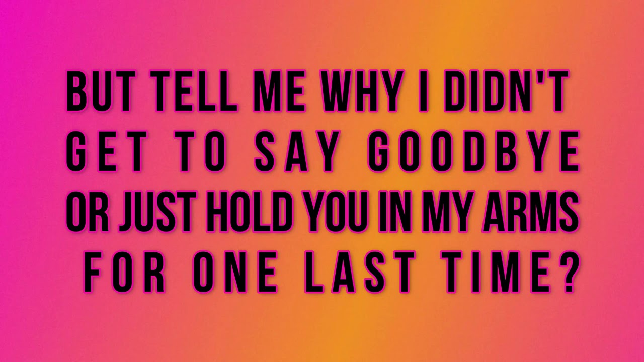 Arjun - One Last Time (lyrics)