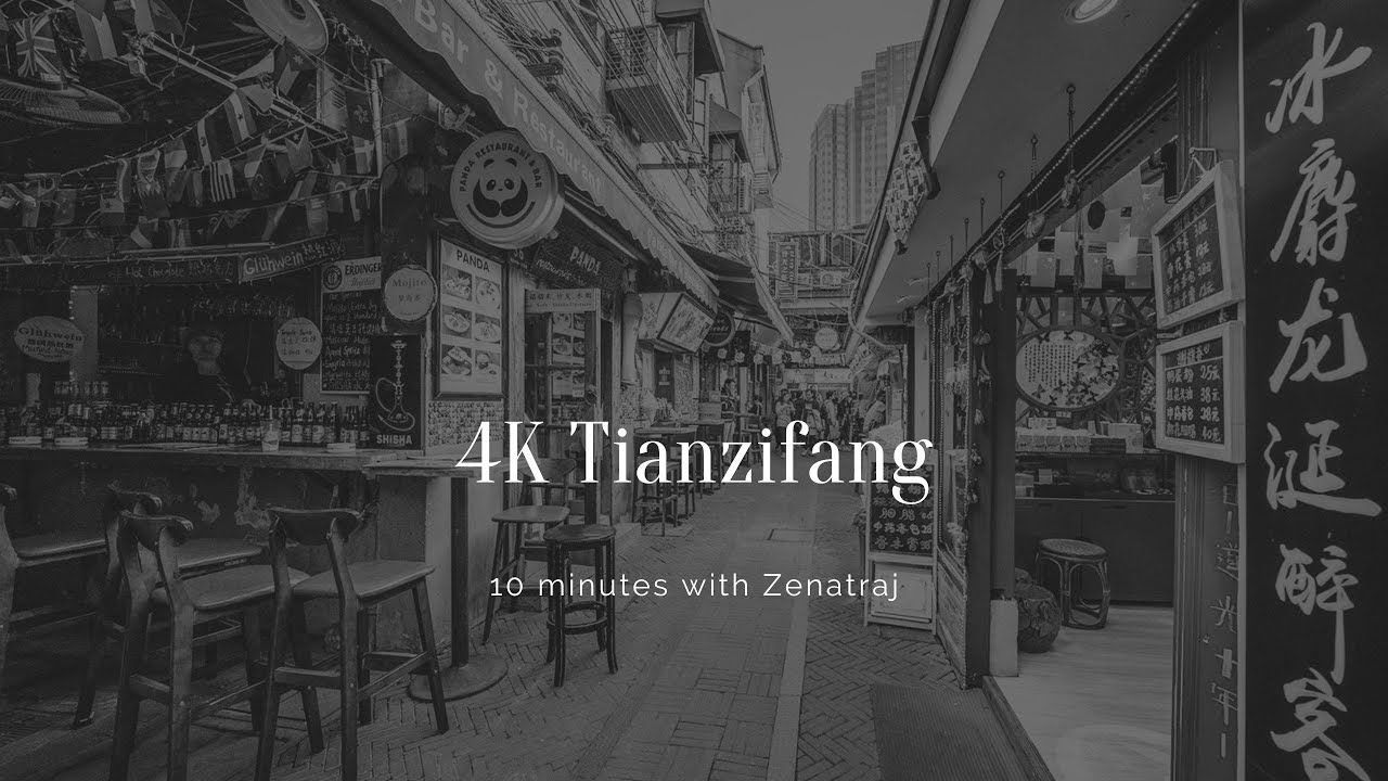 4K Walking tour in Tianzifang, Shanghai, China