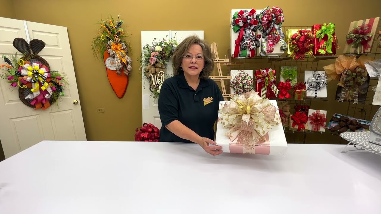 Double Loop Terri Bow Using Hobby Lobby Ribbon  From Pro Bow The Hand