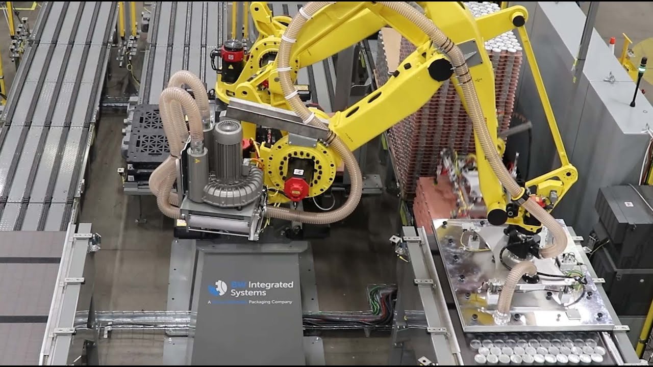 Robotic Bulk Depalletizer - Canned Pet Food - BW Integrated Systems