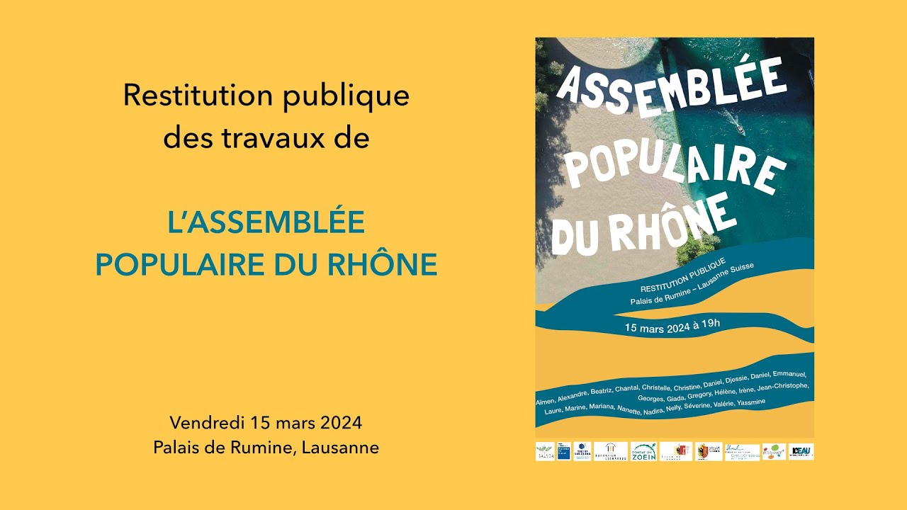 Restitution de Assemblée populaire du Rhône
