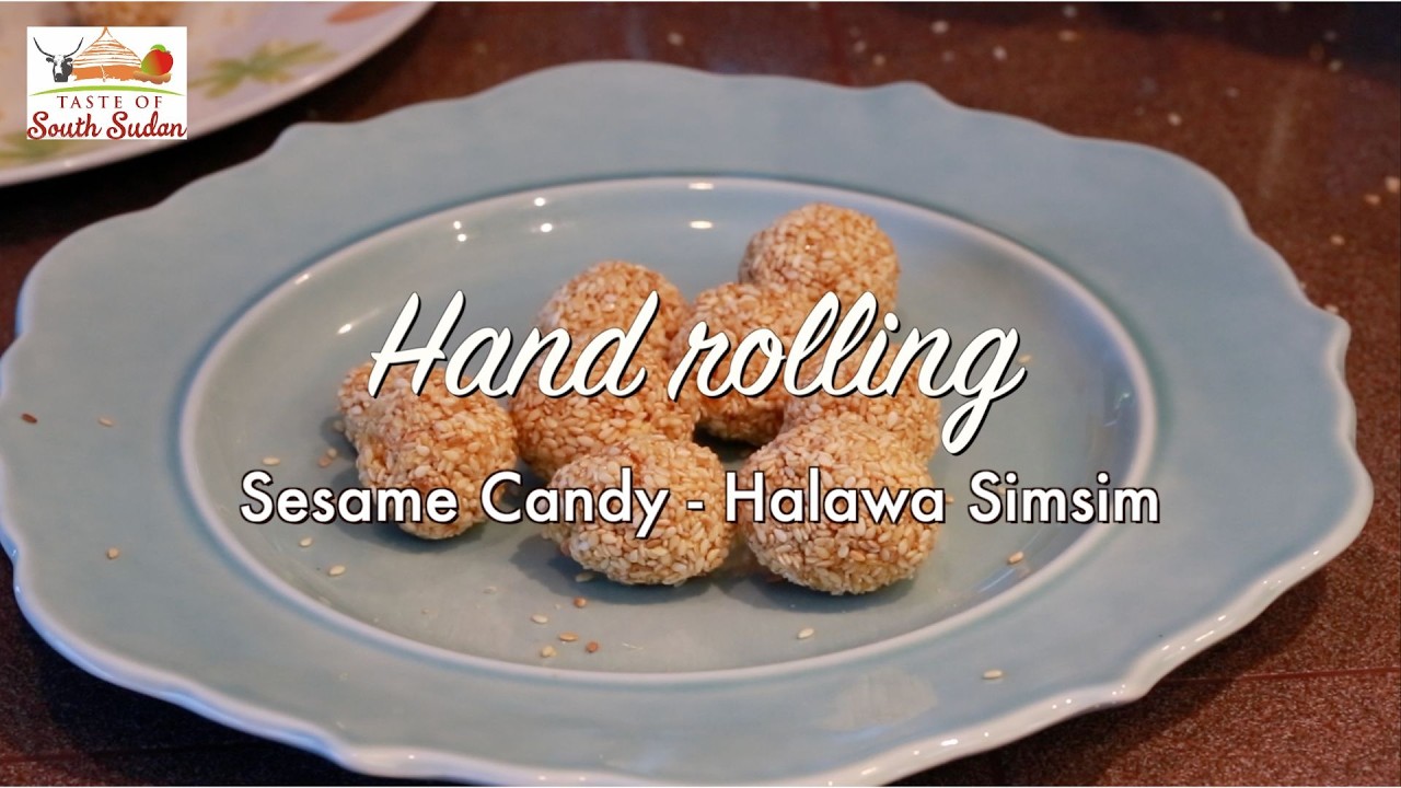 Hand rolling Sesame Candy   Halawa Simsim South Sudanese delicacy
