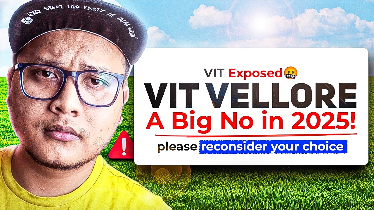 VIT Vellore Exposed 🤬 | A Big No in 2025? Real Placements & Fees Reality ✅