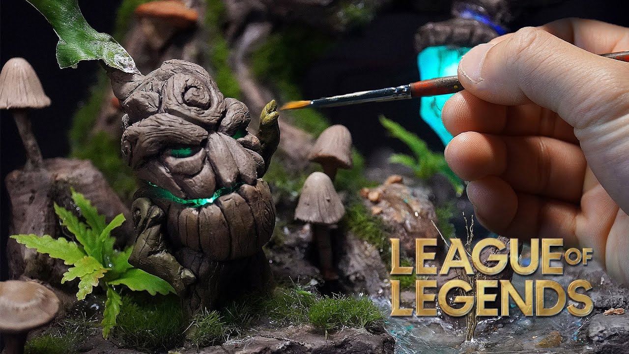 시멘트로 마오카이 묘목 스테츄&디오라마 만들기