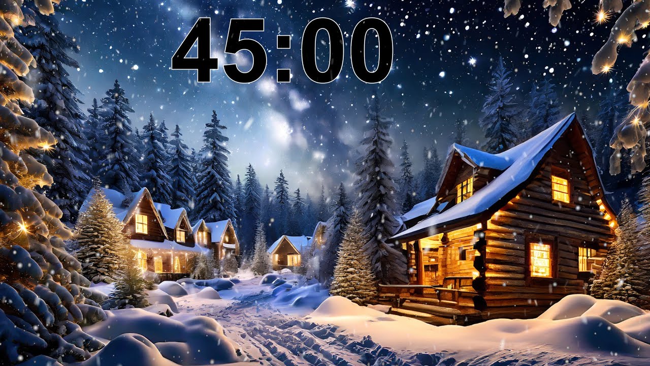 45 Minute Timer | Fun Winter Music ❄️ 🎶