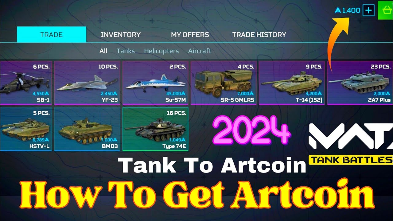 how to get artcoin in mwt tank battles
