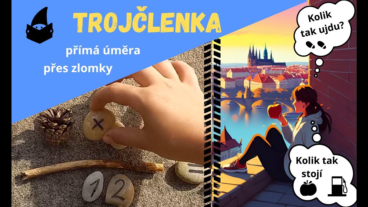 Trojčlenka, přímá úměra, vytýkání neznáme, zlomky, praktická matematika