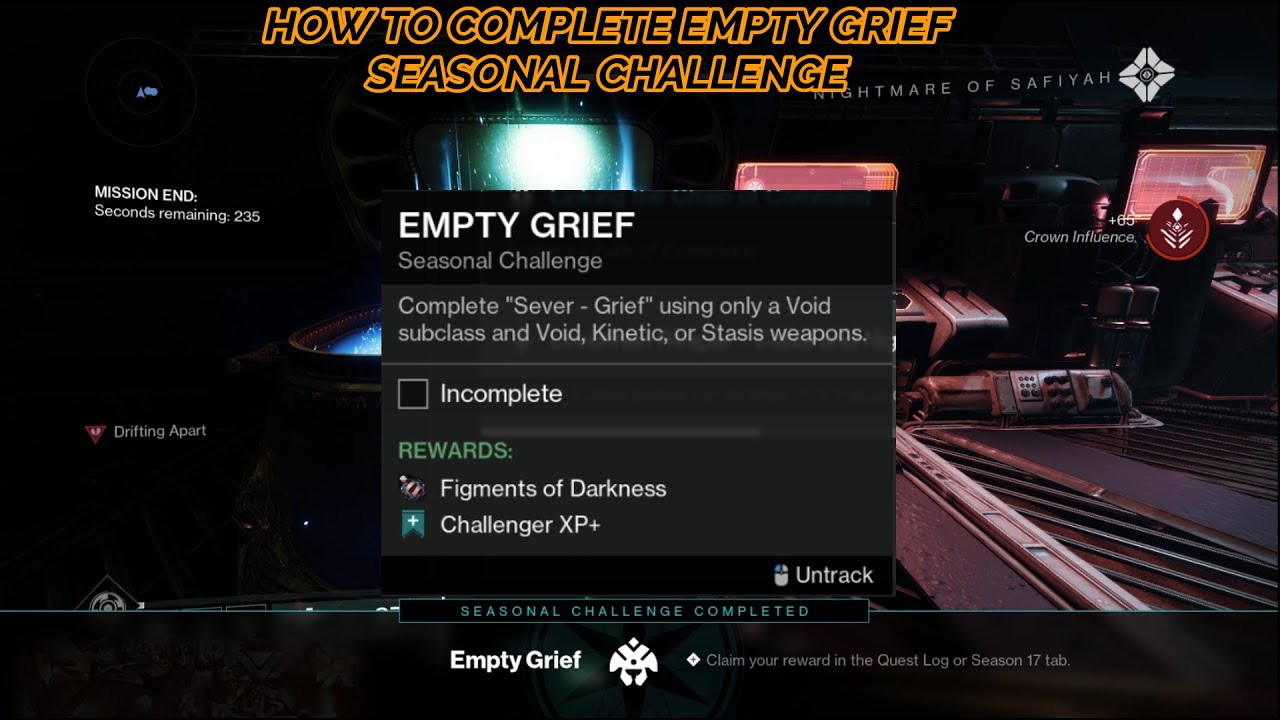 Destiny 2 - How to Complete Empty Grief Seasonal Challenge | Season of the Haunted