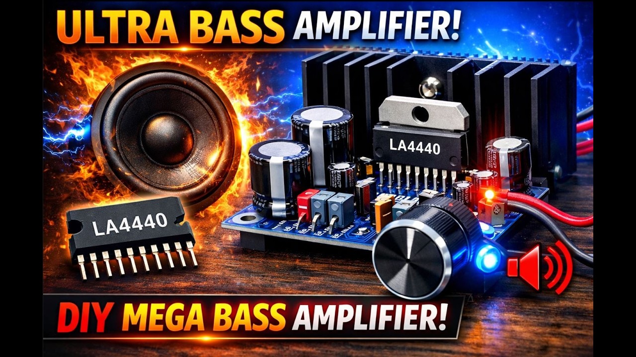 🔥 Powerful Ultra Bass Amplifier Using LA4440 IC | DIY Mega Bass Amplifier 🔊 | DIY Powerful PROJECTS