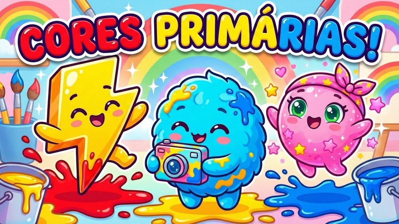 Aprenda as Cores Primárias! ❤️💛💙 Música Divertida com os Amiguinhos da Tinta!