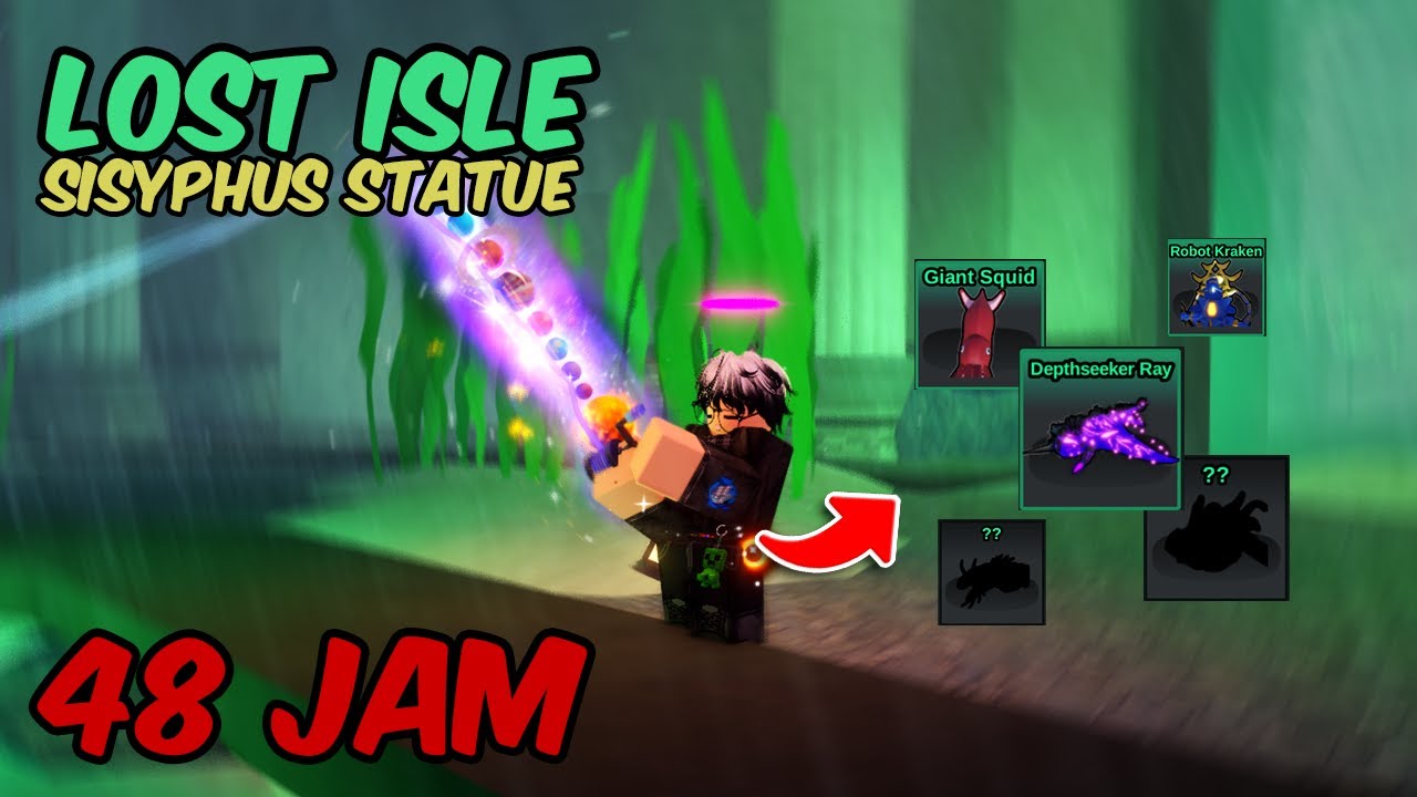 Aku Berhasil Mendapatkan Secret Terbaru Di Patung Sisyphus-Lost Isle Fish It Roblox