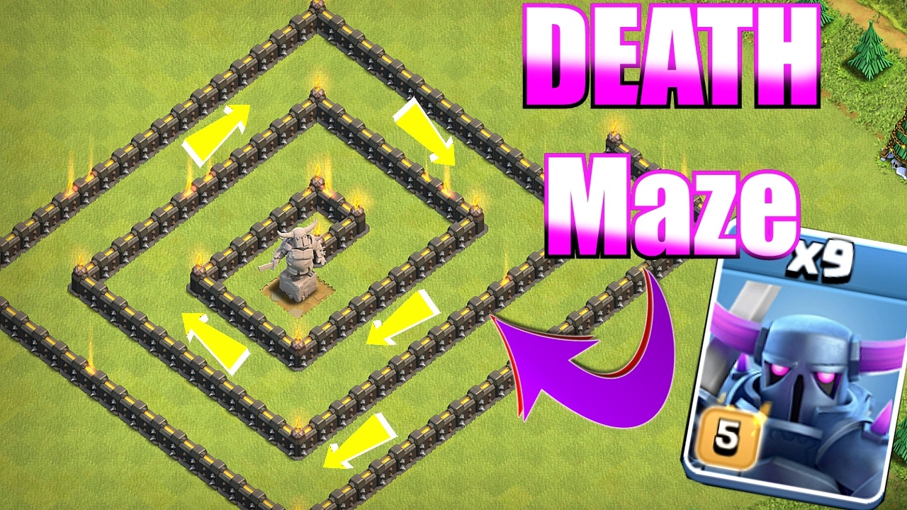 YOU WON'T SURVIVE!!😀PEKKA DEATH MAZE🔸Clash of clans