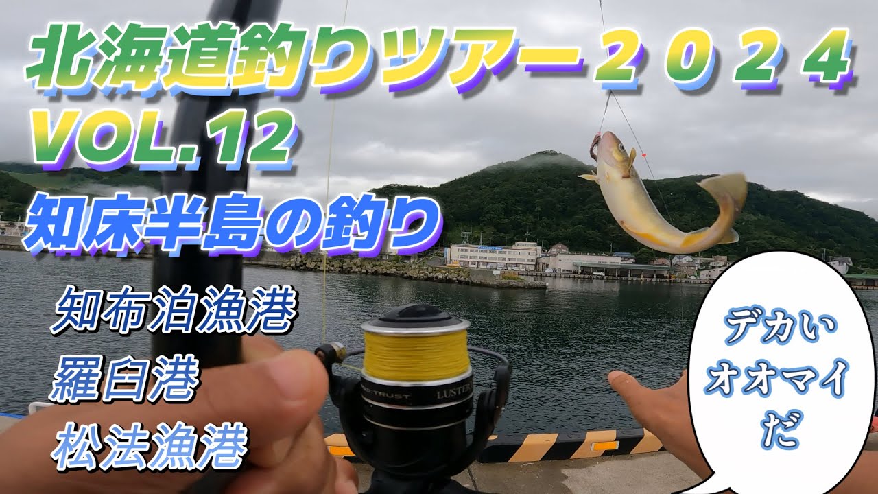 知床半島の釣り「オオマイを釣ろう」北海道釣りツアー２０２４.VOL１２・知布泊漁港・羅臼港・松法漁港「車中泊で日本全国釣りの旅」