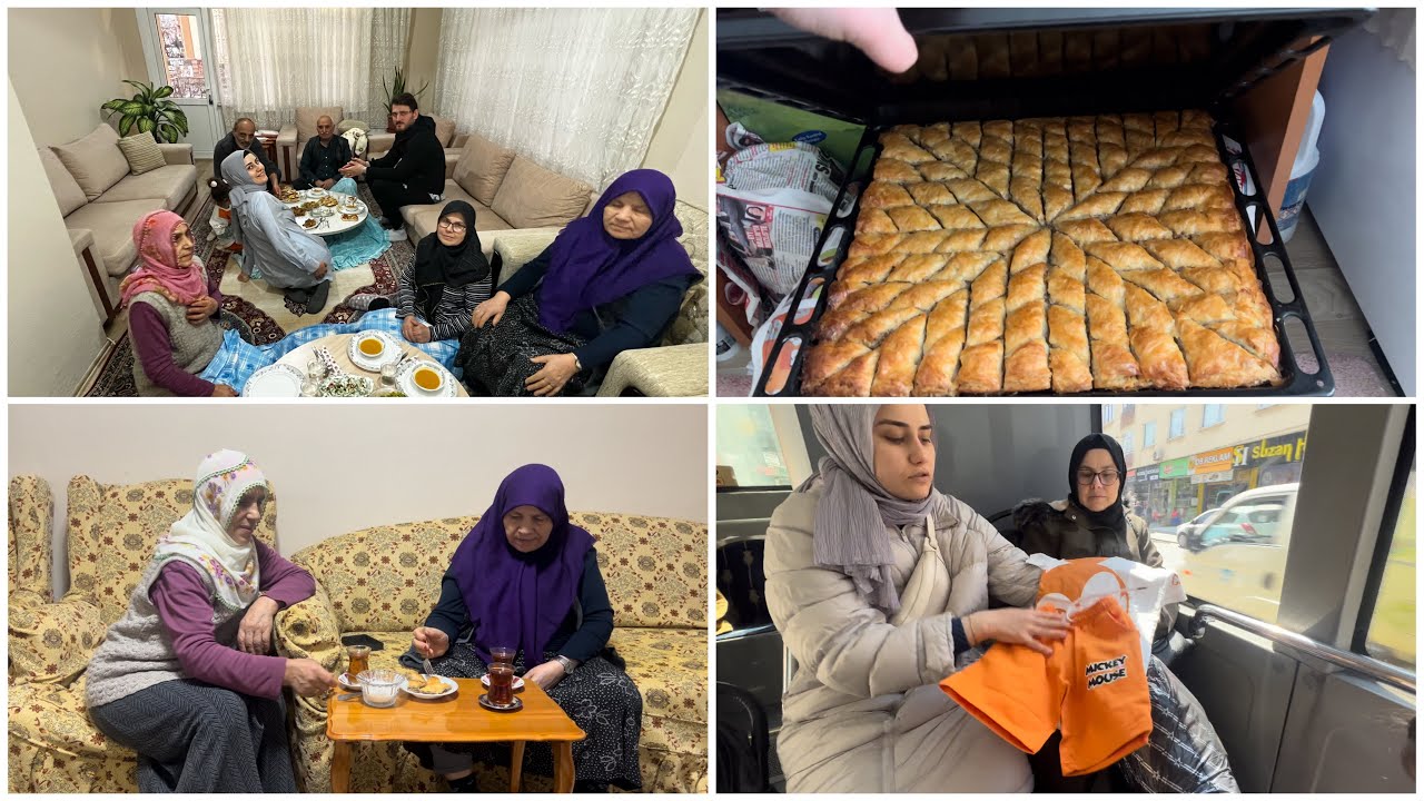 ANNEMLER KAYINVALİDEMDE İFTARDA | KAYINVALİDEMİN ENFES BAKLAVASI | PAZARDAN KIYAFET ALIŞVERİŞİ