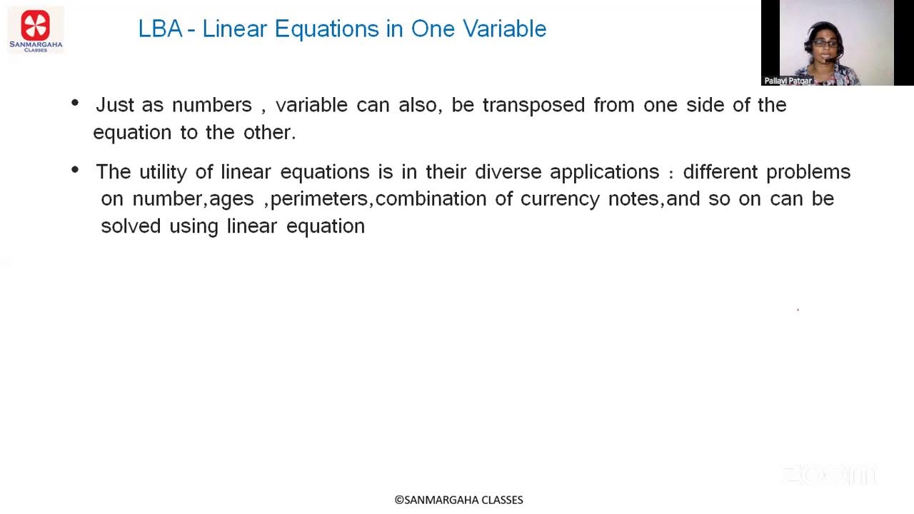 LBA - 8th - Maths - Linear equation in one variable - session 3