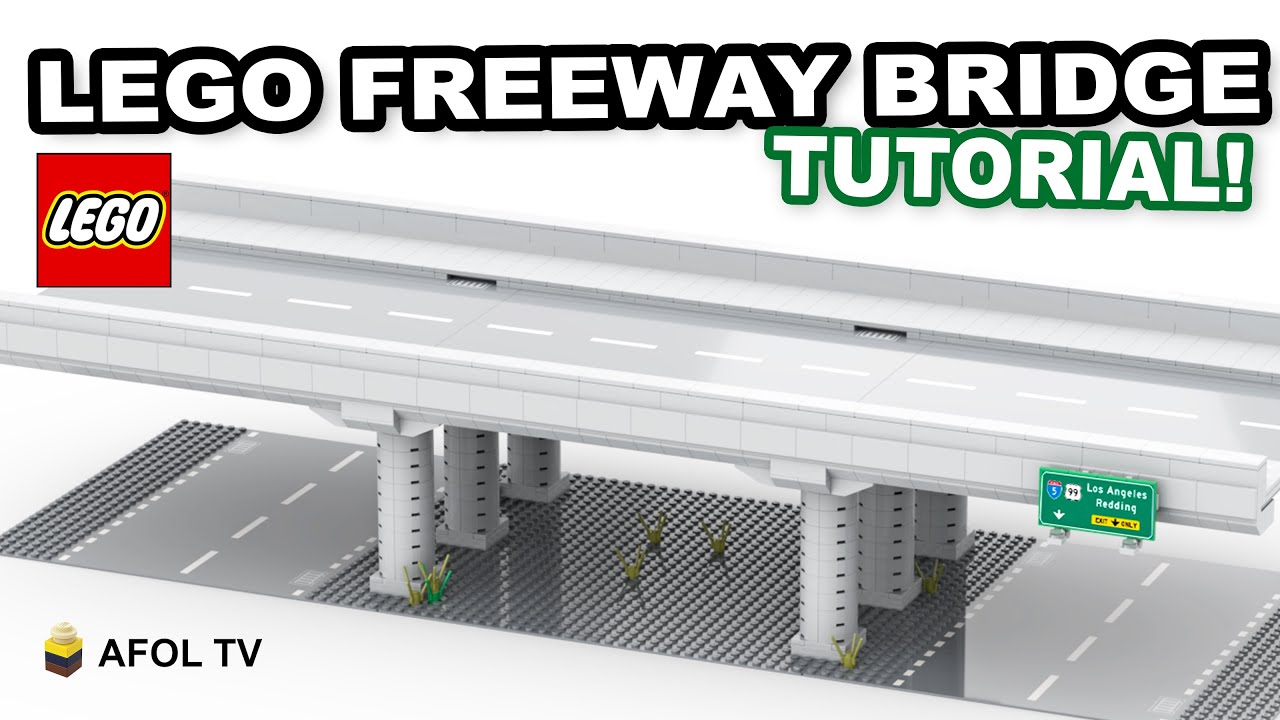 How to Build a LEGO Freeway Overpass Bridge (Tutorial!)