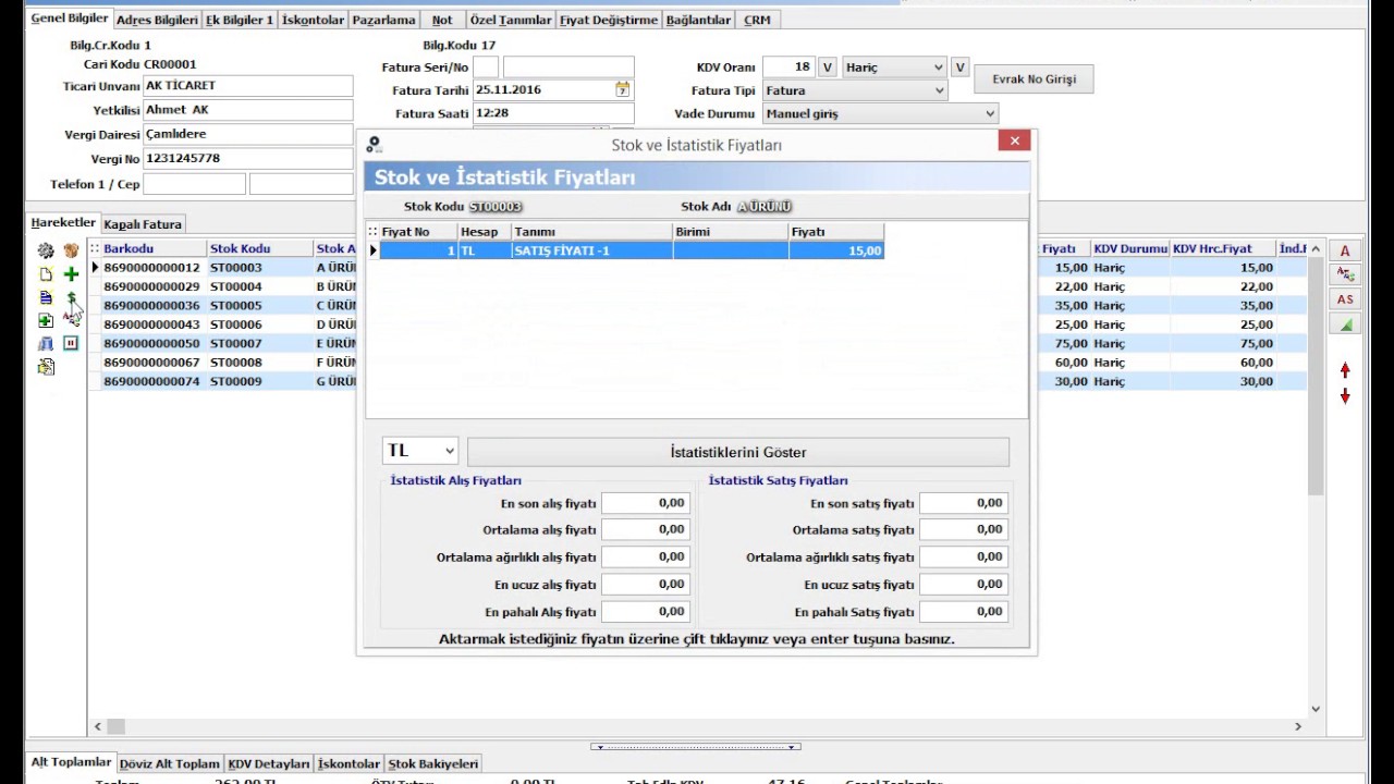 AKINSOFT WOLVOX ERP Satın Alma / Satış Yönetimi - Fatura Oluşturma İşlemi