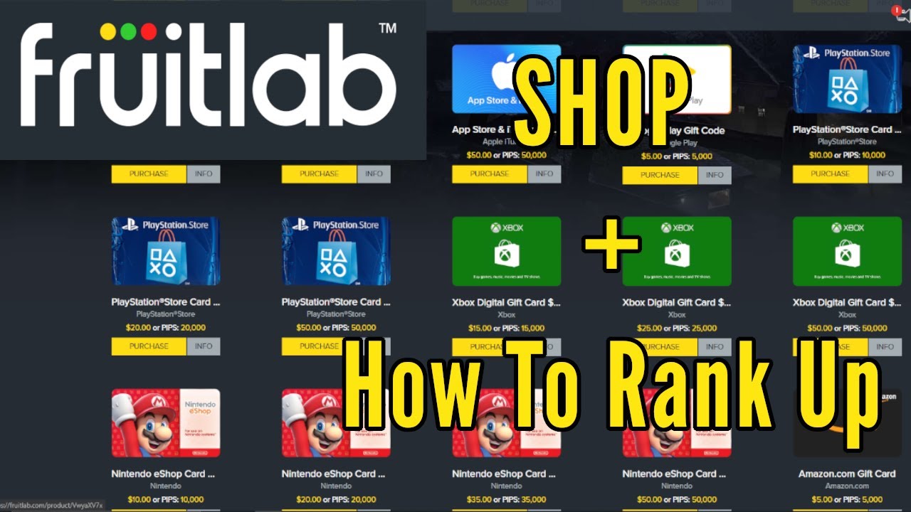 Fruitlab Shop  + How To Rank Up w/ Weekly Challenges!!! NEW GIFT CARDS!!  | 2020