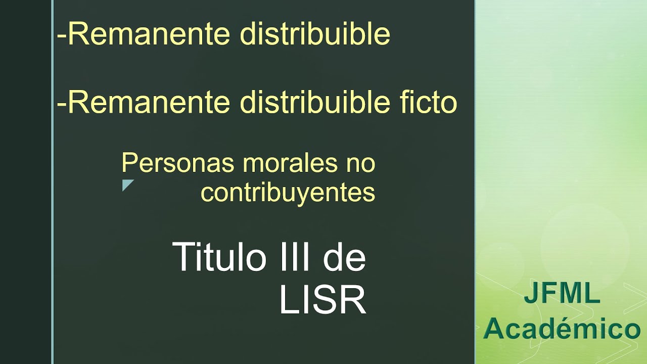 Remanente Distribuible 2020