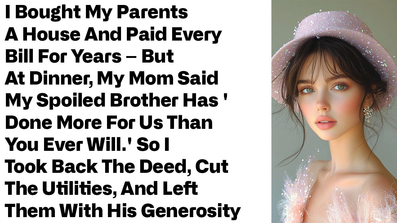 I Bought My Parents a House and Paid Every Bill for Years—But at Dinner, Everything Changed