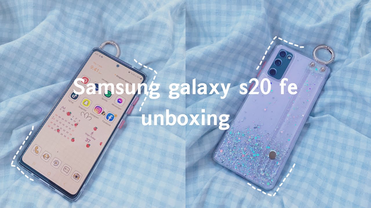 ✧*. aesthetic samsung galaxy s20 fe, cloud lavender unboxing + accessories .*✧
