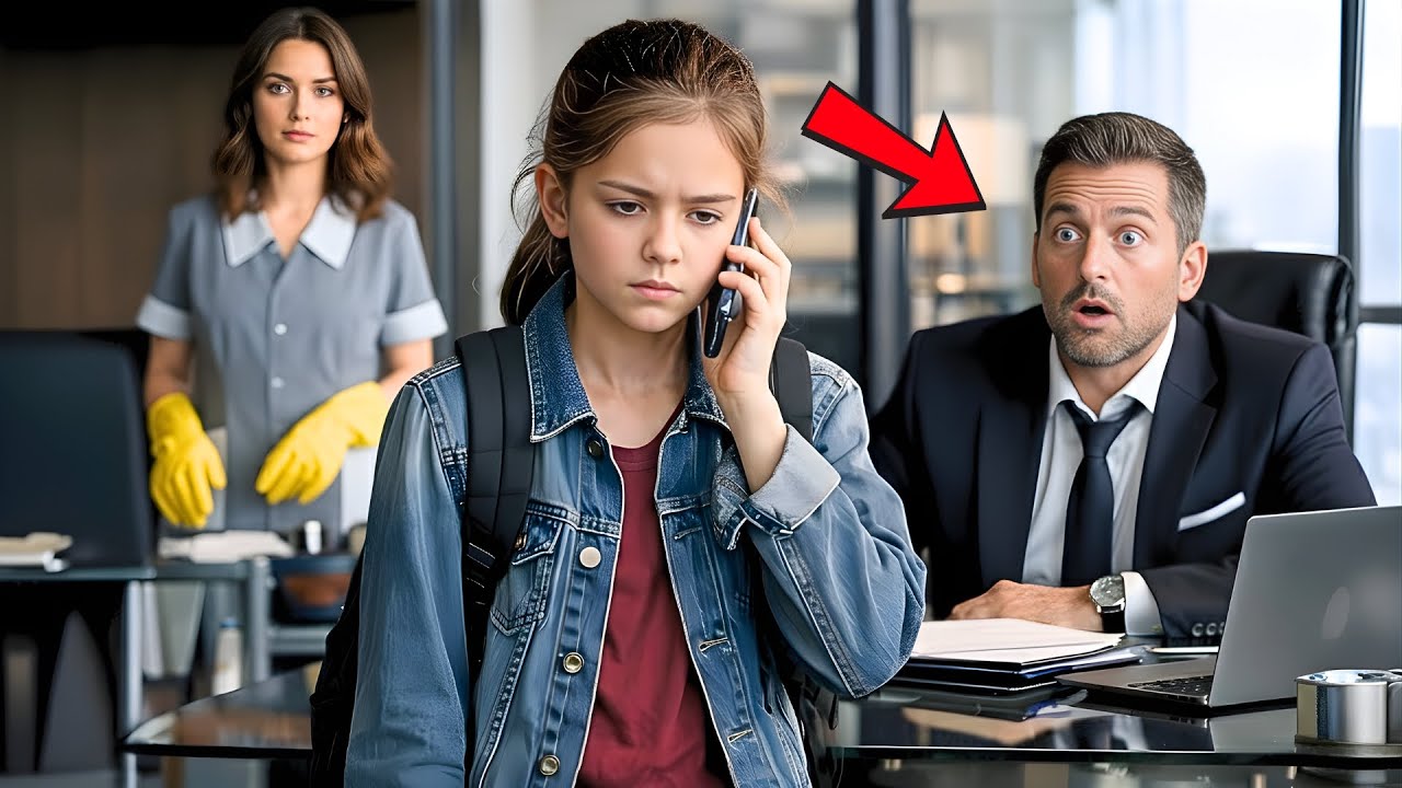 LA HIJA DE LA MUJER DE LA LIMPIEZA CONTESTA LA LLAMADA Y SALVA EL MAYOR CONTRATO DEL CEO MILLONARIO